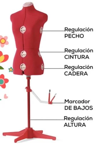 maniqui DF 150 ajustable con regulador de altura