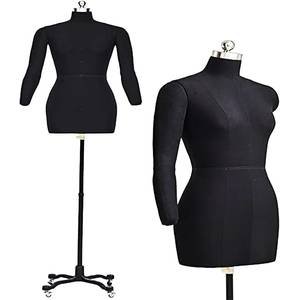Maniquí de costura profesional WaaYb con brazos de madera y base con ruedas sobre fondo blanco.